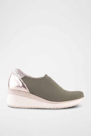 Baskets en cuir - Kaki