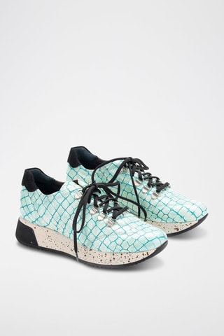 Sneakers en cuir Bora - Turquoise