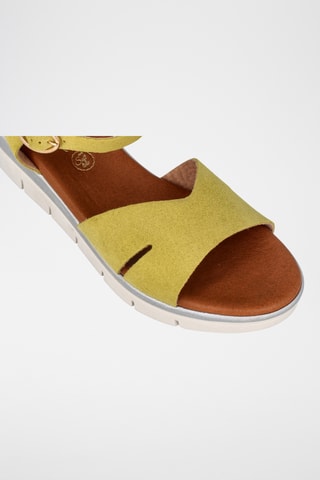 Sandales compensées en nubuck Venecia - Jaune