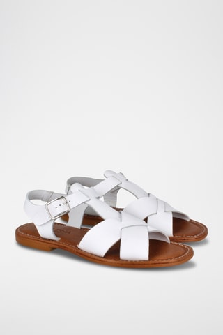 Sandales en cuir Natasha - Blanc