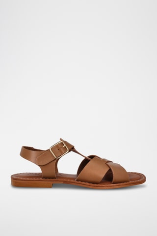 Sandales en cuir Natasha - Marron