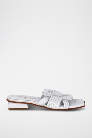 Mules en cuir Kenia - Blanc