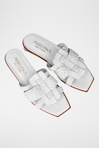 Mules en cuir Kenia - Blanc