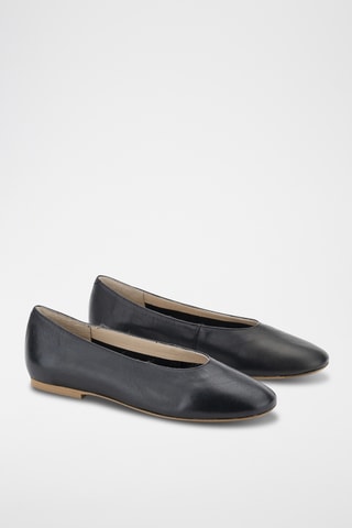 Ballerines en cuir Glam - Noir