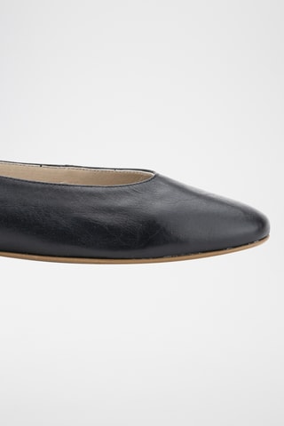 Ballerines en cuir Glam - Noir