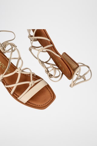 Spartiates en cuir Kaila - Beige