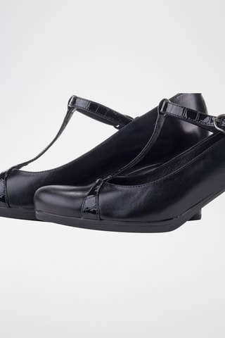 Salomés à talons en cuir Zahara - Noir