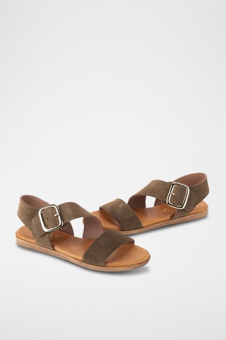 Sandales en nubuck Menorca - Kaki