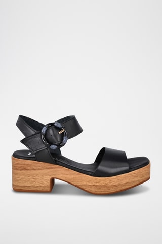 Sandales à talons en cuir Abril - Noir