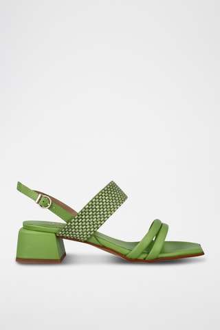 Sandales à talons en Karen - Vert