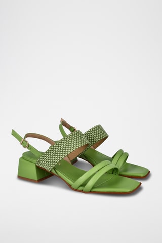 Sandales à talons en Karen - Vert