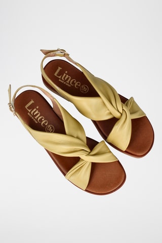 Sandales en cuir Corfu - Moutarde