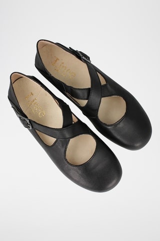 Babies en cuir Leila - Noir