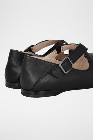 Babies en cuir Leila - Noir
