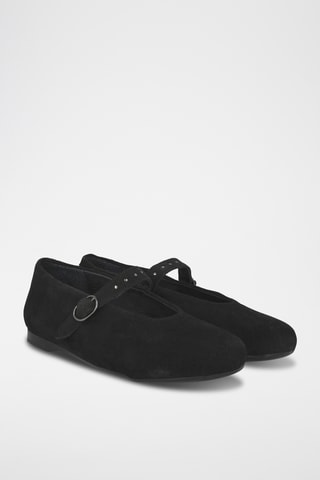 Babies en nubuck Leila - Noir