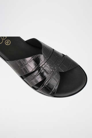 Mules en cuir Menorca - Noir