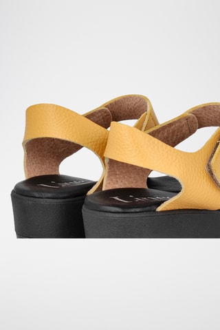 Sandales compensées en cuir Iris - Noir