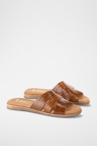 Mules en cuir Menorca - Camel