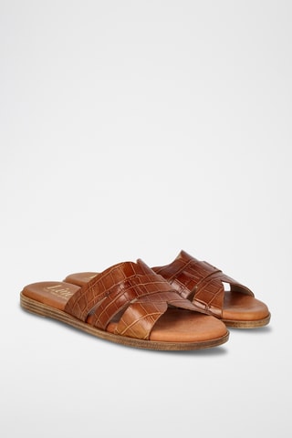 Mules en cuir Menorca - Camel