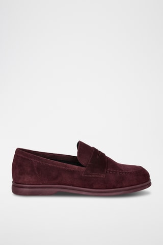 Mocassins en nubuck - Bordeaux
