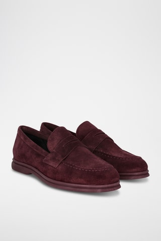Mocassins en nubuck - Bordeaux