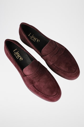 Mocassins en nubuck - Bordeaux