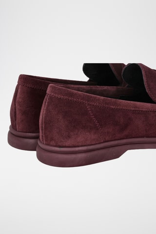 Mocassins en nubuck - Bordeaux