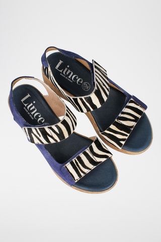 Sandales compensées en nubuck Tudela - Noir