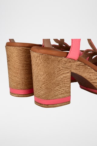 Sandales à talons en cuir Capri - Rose