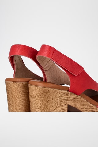 Sandales à talons en cuir Capri - Rouge