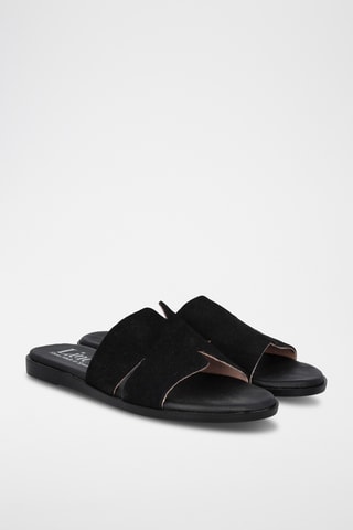 Mules en nubuck Menorca - Noir