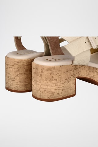 Sandales à talons en cuir Dante - Doré