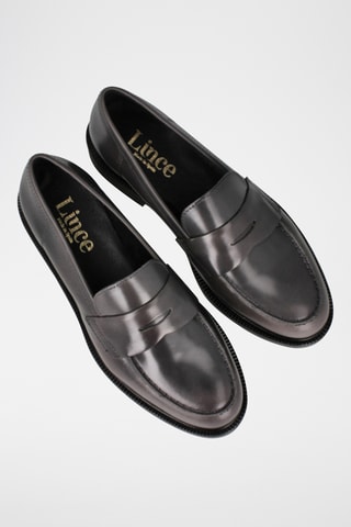 Mocassins en cuir Noa - Gris foncé