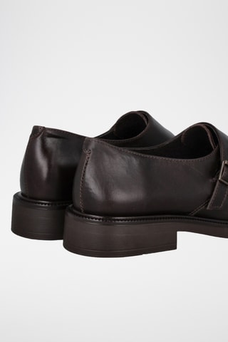 Derbys à boucles en cuir Noa - Marron foncé