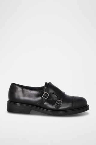 Derbys à boucles en cuir Noa - Noir