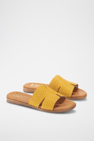 Mules en nubuck Menorca - Moutarde