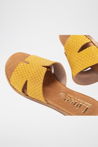 Mules en nubuck Menorca - Moutarde