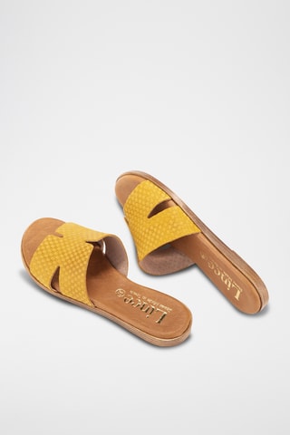 Mules en nubuck Menorca - Moutarde