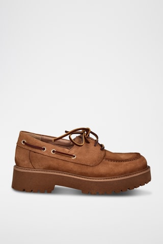 Chaussures bateau en nubuck Tor - Marron
