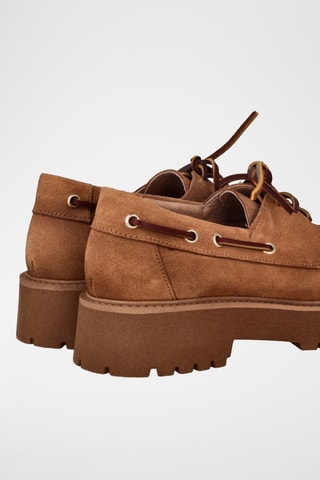 Chaussures bateau en nubuck Tor - Marron