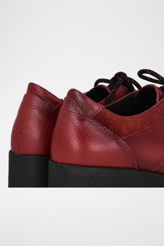 Derbys compensés en cuir Mati - Bordeaux