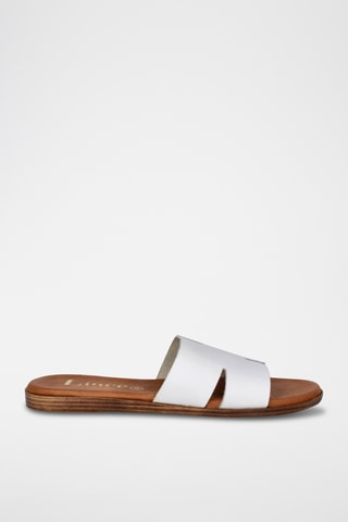 Mules en cuir Menorca - Blanc