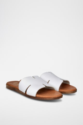 Mules en cuir Menorca - Blanc