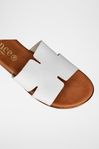 Mules en cuir Menorca - Blanc