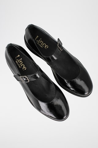 Babies compensés en cuir verni Garbo - Noir