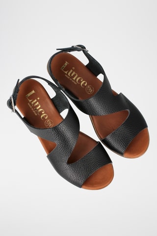 Sandales à talons en cuir Cerdeña - Noir