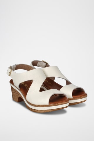 Sandales à talons en cuir Cerdeña - Blanc