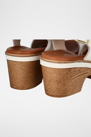 Sandales à talons en cuir Cerdeña - Blanc