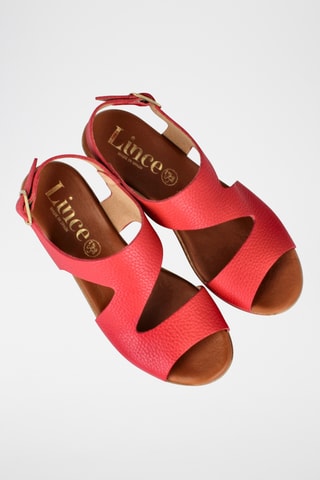 Sandales à talons en cuir Cerdeña - Rouge