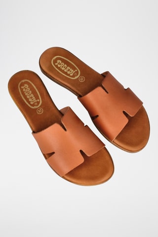 Mules en cuir Menorca - Camel